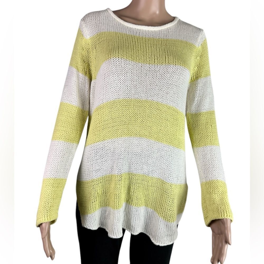 Wooden Ships Yellow & White Striped Nautical Sweater